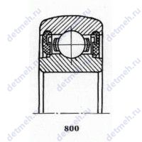 Чертеж подшипника 86-180306 КС9