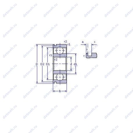 Подшипник В6 50706 УШ1 чертеж