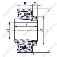 Чертеж подшипника С8 13620 К