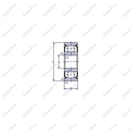 Подшипник 05-1080094 КС2 чертеж