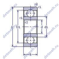 Чертеж подшипника 138
