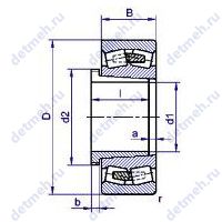 Чертеж подшипника 2В0 73634 W2