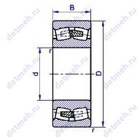 Чертеж подшипника 3534 АНД
