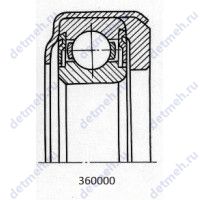 Чертеж подшипника 360708 К3L20