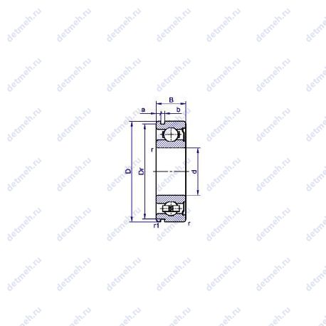 Подшипник 5-150206 АШ2 чертеж