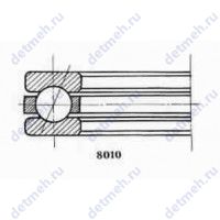 Чертеж подшипника 6 308904 Б
