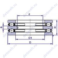 Чертеж подшипника 6 38211