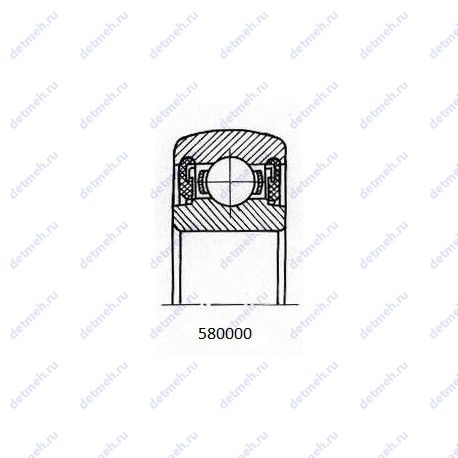 Подшипник 6-580204 АС17Ш чертеж