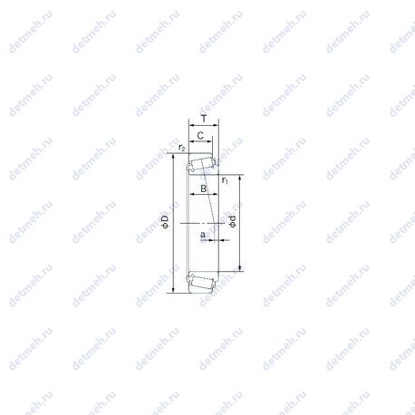 Подшипник E32911J чертеж