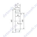 Чертеж подшипника E33112J