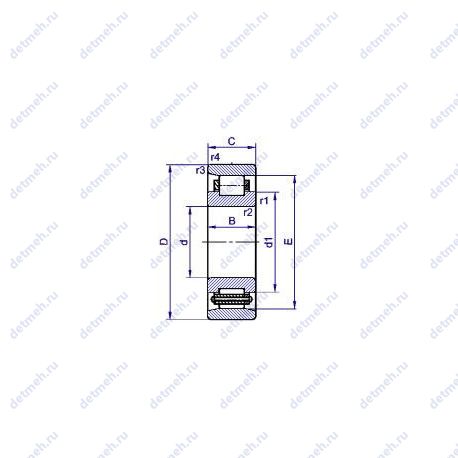 Подшипник 8-402611 КМУ чертеж