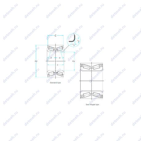 Подшипник FC12025S07 чертеж