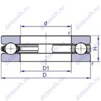 Чертеж подшипника 8211