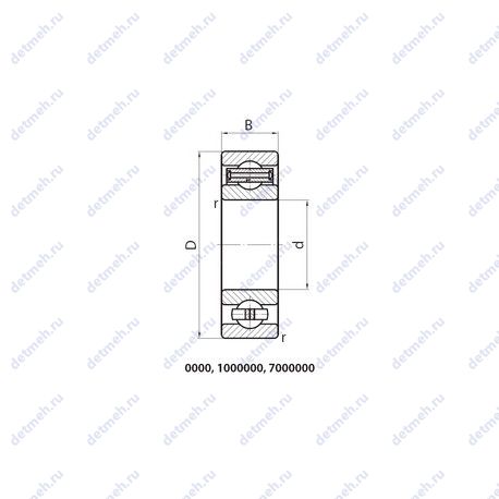 Подшипник 203E5 чертеж