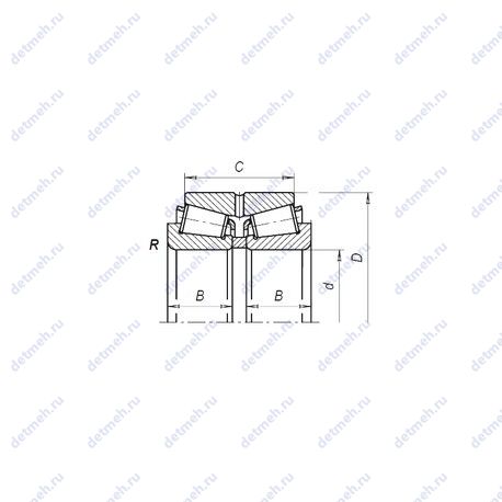 Подшипник 4-R-4199 чертеж