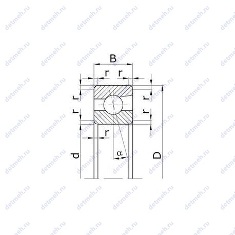 Подшипник 5-46307 АЛШ2 чертеж