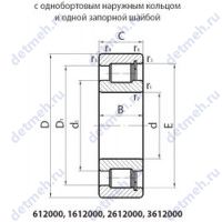 Чертеж подшипника 612515
