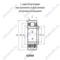 Чертеж подшипника 62240М