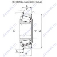 Чертеж подшипника 67814ЛK