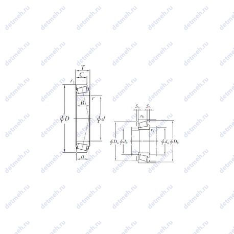 Подшипник HH234048/HH234018 чертеж