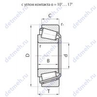 Чертеж подшипника 7220A