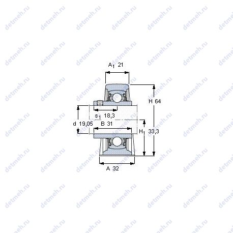 Подшипник YAR 204-012-2FW/VA228 чертеж