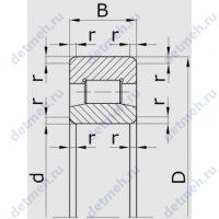 Чертеж подшипника 7532