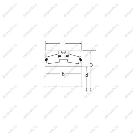 Подшипник HM237542D/HM237510+HM237510EA чертеж