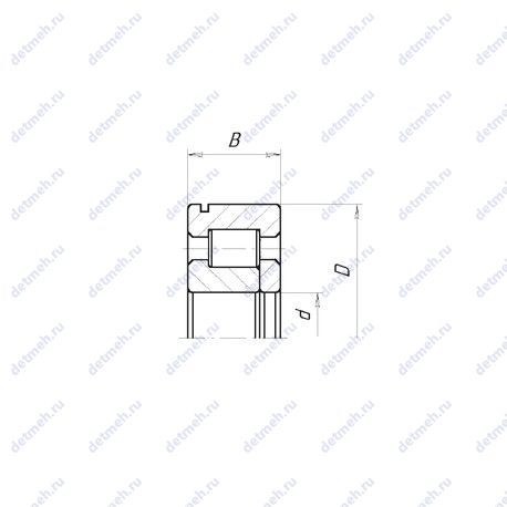 Подшипник NF 307 ECP чертеж