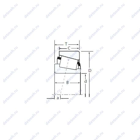 Подшипник JLM104948/LM104912 чертеж