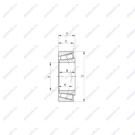 Подшипник JLM710949C/10 чертеж