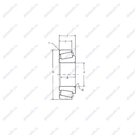 Подшипник JLM81349/JLM813010 чертеж