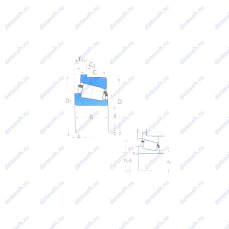 Подшипник JP14049-JP14010-B чертеж
