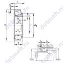 Чертеж подшипника KHM215249-HM215210