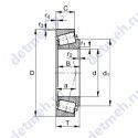 Чертеж подшипника KHM804840-HM804810