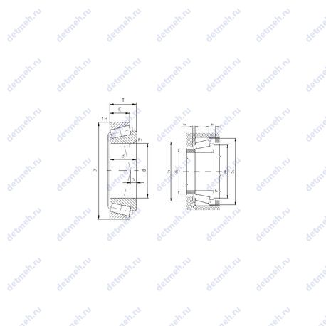 Подшипник K-JLM714149/K-JLM714110 чертеж