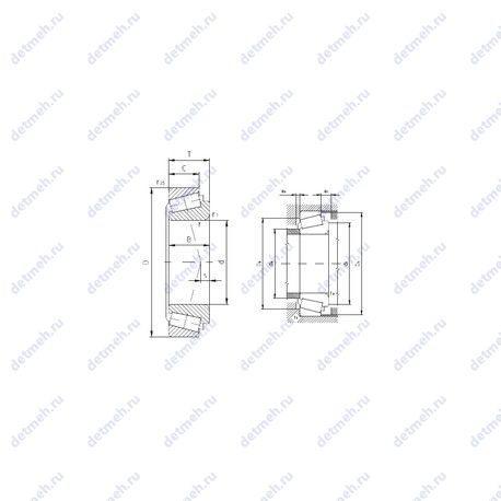 Подшипник K-LM300849/K-LM300811 чертеж
