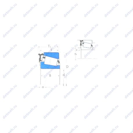 Подшипник L44643X/L44610-L44600LA чертеж