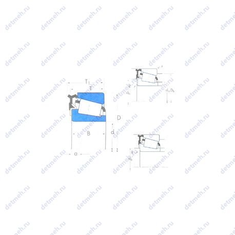 Подшипник LM48548/LM48510-LM48500LA чертеж