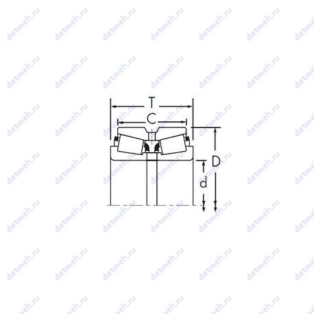Подшипник LM665949/LM665910CD+LM665949XB чертеж