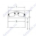 Чертеж подшипника M224749D/M224710+M224710EA