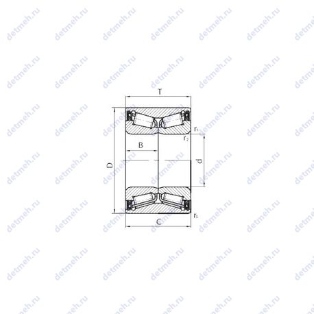Подшипник NP275832-9FUA1 чертеж