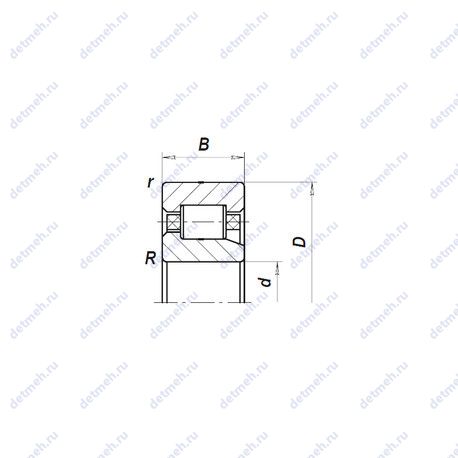 Подшипник RBC1-0472DD/LBC1-0522 чертеж
