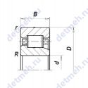 Чертеж подшипника RBC1-0472DD/LBC1-0522