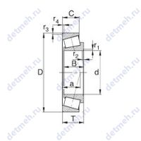 Чертеж подшипника TR306217C