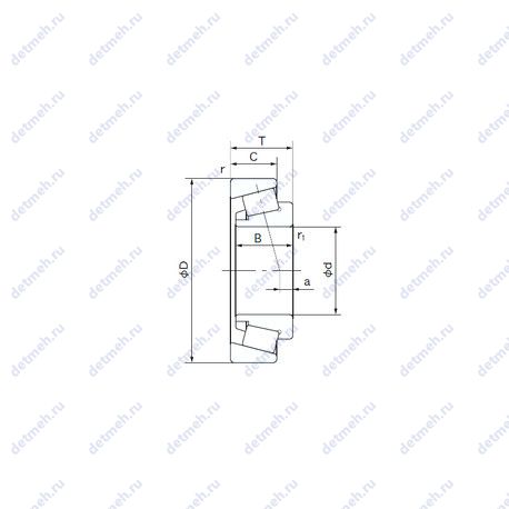 Подшипник TSM15ED чертеж