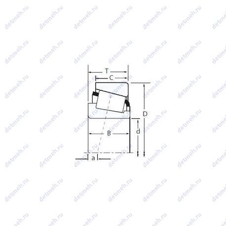 Подшипник X30204/Y30204Z чертеж