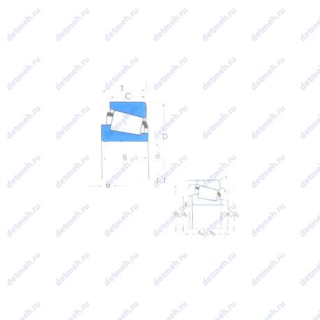 Подшипник X32006X/YGA32006X чертеж