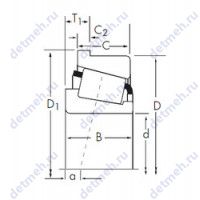 Чертеж подшипника X32215/YSB32215R