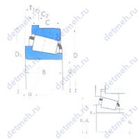 Чертеж подшипника X33210/YSA33210R